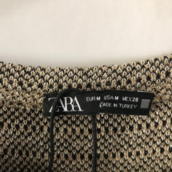 Zara reptile Snake Animal print long sleeve knit midi Sweater dress size M - Picture 9 of 15